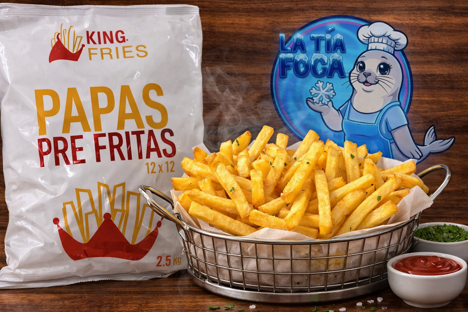 Papas Pre-Fritas king fries 2,5 kg 12mm