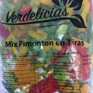 Mix 3 Pimentones en Tiras Verdelicias 500gr
