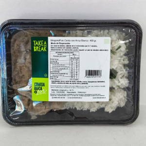Strogonoff de Cerdo con Arroz Blanco 400gr
